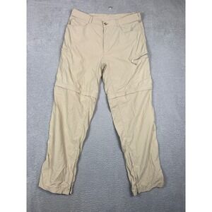 ExOfficio Insect Shield Convertible Pants Mens 38x34 Khaki Beige Hiking Cargo